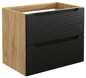 Szafka pod umywalkę LUXOR BLACK 82-70-2S 70cm dąb olejowany/czarna COMAD
