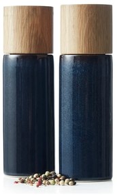 Ciemnoniebieski zestaw ceramicznych młynków do pieprzu i soli 2 szt. Gastro Blue – Bitz