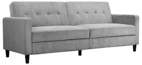 Jasnoszara sztruksowa rozkładana sofa 82 cm Hartford – Støraa