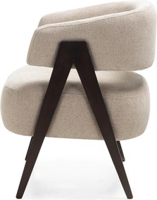Promocja Beżowy designerski fotel MIZU II. jakość