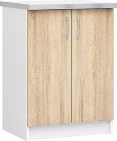 Dolna szafka kuchenna z półkami 60 cm dąb sonoma G9-M70
