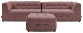 Ciemnoróżowa sofa 324 cm Kleber – Bobochic Paris