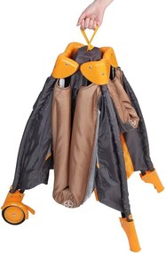 Łóżeczko turystyczne podróżne pomarańczowo-szare