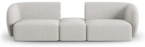 Jasnoszara sofa z tkaniny szenilowej 246 cm Paolo – Milo Casa