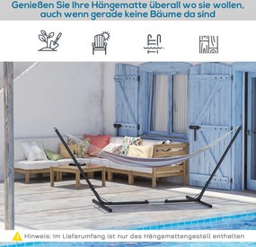 Stabilny i Regulowany Stojak do Hamaka Outsunny dla Maksymalnego Relaksu w Ogrodzie lub na Tarasie