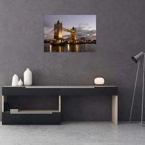 Obraz na szkle - Tower Bridge nocą (70x50 cm)