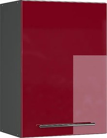 Szafka ścienna bordowa czerwień wysoki połysk 50x34.1x72 fame-line
