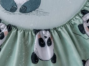 PrzytulneMieszkanie.pl Prześcieradło z mikrofibry PANDA RELAX miętowe 90x200 cm