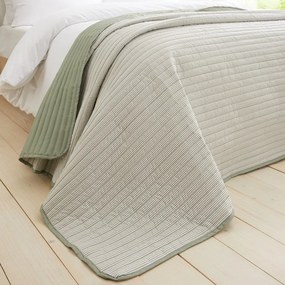 Zielona narzuta pikowana 220x230 cm Stripe – Catherine Lansfield
