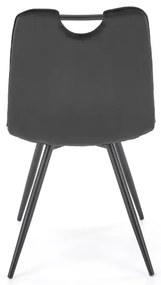 Krzesło tapicerowane K521 VELVET czarne HALMAR