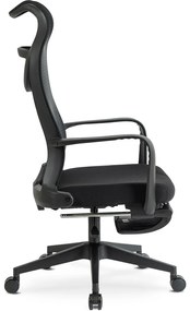 Fotel Biurowy Ergonomiczny Obrotowy z Podnóżkiem ACTON Czarny