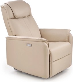 Rozkładany fotel tapicerowany ekoskórą Paradise