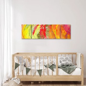 Obraz abstrakcji - malarstwo (170x50 cm)