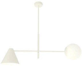 Biała nowoczesna lampa sufitowa - D139-Upin