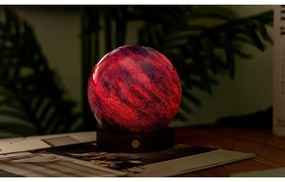 Lampa stołowa LED w ciemnym naturalnym kolorze ze szklanym kloszem (wysokość 13 cm) Galaxy Breeze – Gingko