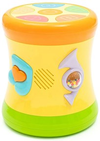 Baby Mix Dwustronny bębenek dynamiczny, żółty
