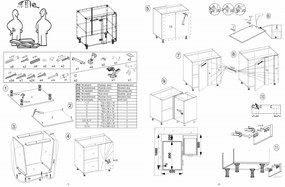 Kuchenna szafka modułowa dolna narożna BELLA DN-100/82 dąb miodowy mat