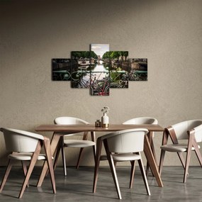 Obraz roweru w mieście (125x70 cm)