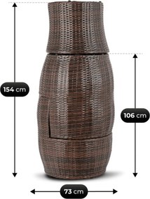 Zestaw Mebli Ogrodowych FRIO Brązowy/Beżowy 2x Fotel Stolik Tarasowy Nowoczesny
