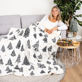 4Home Koc z barankiem Frosted Trees, 150 x 200 cm