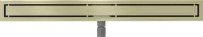 Mexen Flat M13 odpływ liniowy 2w1 80 cm, złoty szczotkowany - 1A10080-15