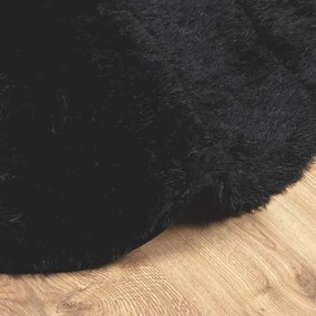 Czarny okrągły dywan 100 cm H8-R92