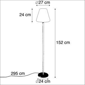 Zewnetrzna Nowoczesna zewnętrzna lampa stojąca ciemnoszara IP44 - Virginia Nowoczesny Oswietlenie zewnetrzne