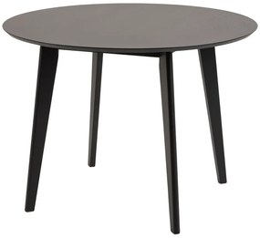 Czarny stół w dekorze dębu Actona Roxby, ø 105 cm