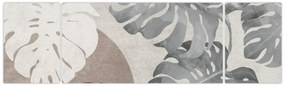 Obraz - Wzór z liśćmi (170x50 cm)