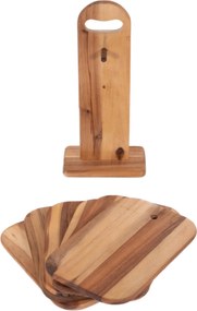 Deski do krojenia, na stojaku, akacja, 6 sztuk, Kesper