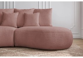 Różowa sofa z materiału bouclé 260 cm Saint-Germain – Bobochic Paris