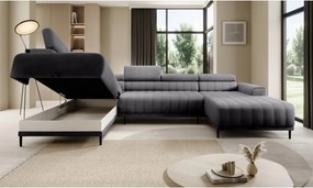 Narożnik CALDO XL Lewostronny z funkcją spania wolnostojący w tkaninie RUN AGAIN 90 WERSAL