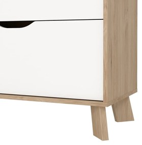 Biało-naturalna komoda w dekorze dębu 79x92x40 cm Ikast – Tvilum