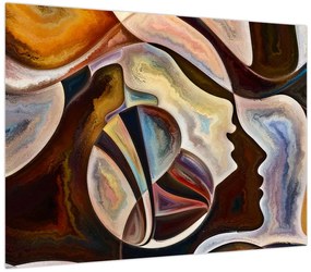 Obraz - Abstrakcja głów (70x50 cm)