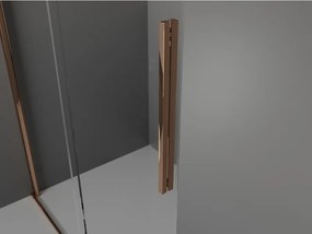 Mexen Velar ścianka prysznicowa rozsuwana Walk-in 150 x 200 cm, szron 8 mm, różowe złoto - 871-150-000-33-60