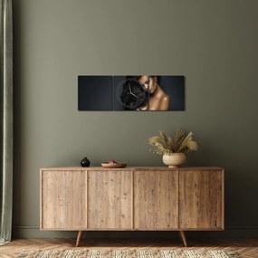 Obraz - Portret uwodzicielskiej kobiety (z zegarem) (90x30 cm)