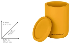 Musztardowy organizer łazienkowy na waciki z żywicy polimerowej Tom Tailor T-Color Bath – Wenko