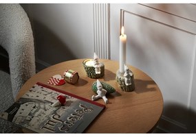 Świąteczny świecznik z porcelany i kamionki Kähler Design Christmas Tales, dł. 8,5 cm