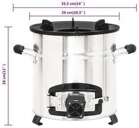 Kuchenka kempingowa na drewno z wentylatorem H2-K87