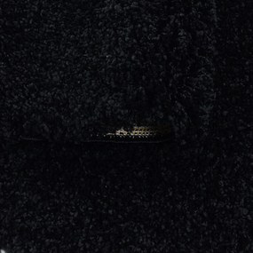 Dywan shaggy Best czarny 200 cm x 200 cm koło