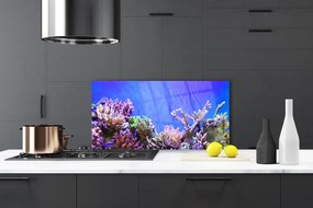 Dekor Szklany do Kuchni Podwodny Świat Rafy Koralowej