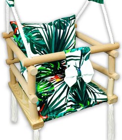 Huśtawka dla dzieci 3w1 szczebelkowa w palmy P3-A28