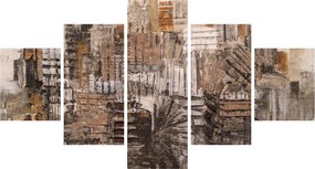 Obraz - Abstrakcja w odcieniach brązu (125x70 cm)