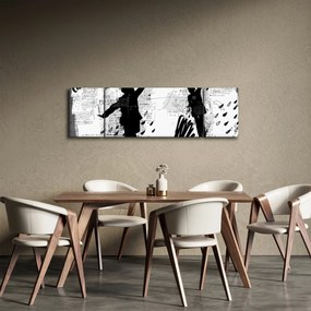 Obraz - Sztuka uliczna - zamieszanie (170x50 cm)