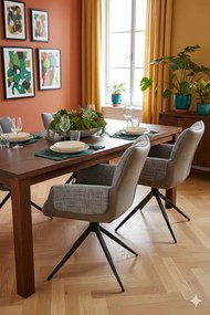 Ciemnobrązowy stół z drewna sosnowego F1-S30