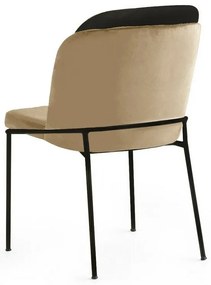 Zestaw krzeseł do jadalni Dore Beige and Black, 2 szt.