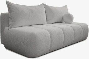 Sofa z Funkcją Spania SARIA Szara Boucle Nowoczesna