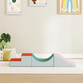 AIYAPLAY 3-częściowy zestaw do wspinania i czołgania dla dzieci, sztuczny nubuk, pianka, jasnoszary