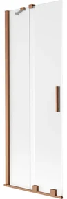 Mexen Velar parawan nawannowy 2-skrzydłowy rozsuwany 70 x 150 cm, szron, miedź szczotkowana - 896-070-000-31-65