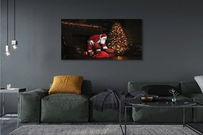 Obraz na płótnie Choinki, Prezenty, Dekoracje i Mikołaj